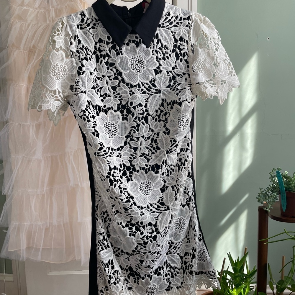 Black and White Lace Dress